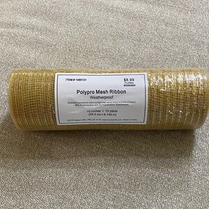 Polypro Mesh Ribbon - Gold
